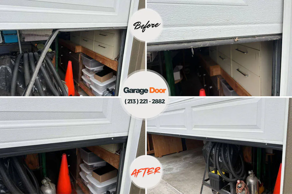 Before and after: garage door repair Federal Way, WA